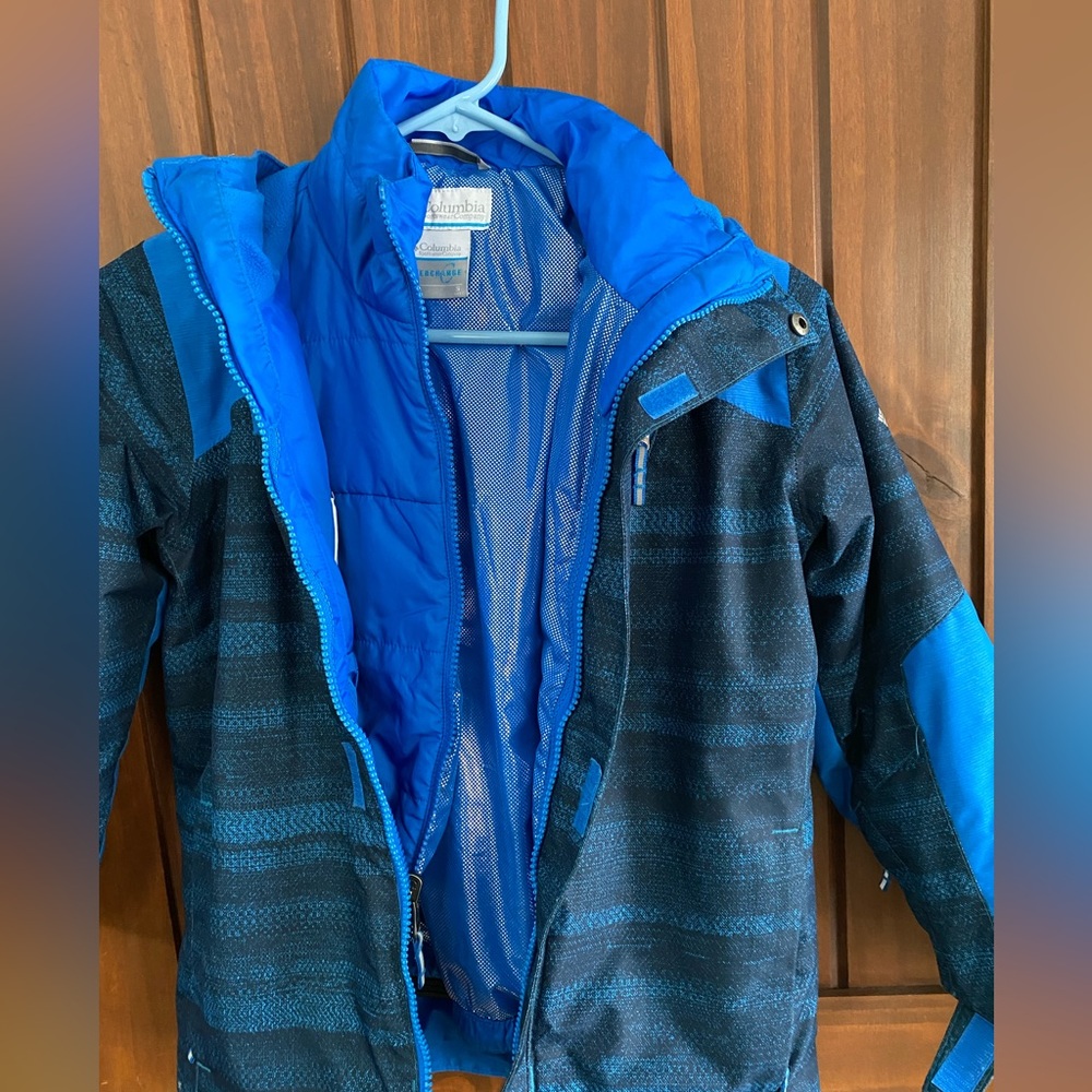 Columbia boys 3-1 blue winter jacket size 8